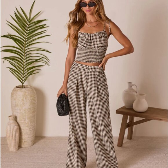 🖤 VICI Salanah Wide-Leg Gingham Pants - Size XL (fits like L) 🖤 - Picture 12 of 13